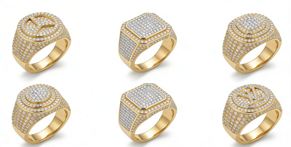 Anillos Pavé Mercedes y Cuadrados